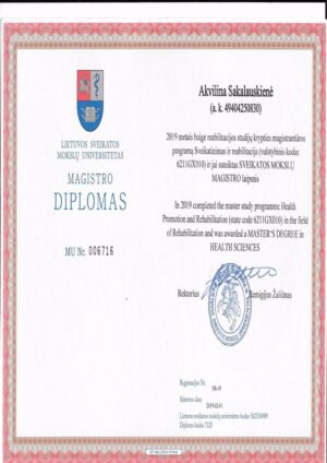 Buy college degree from The Lietuvos sveikatos mokslu universitetas