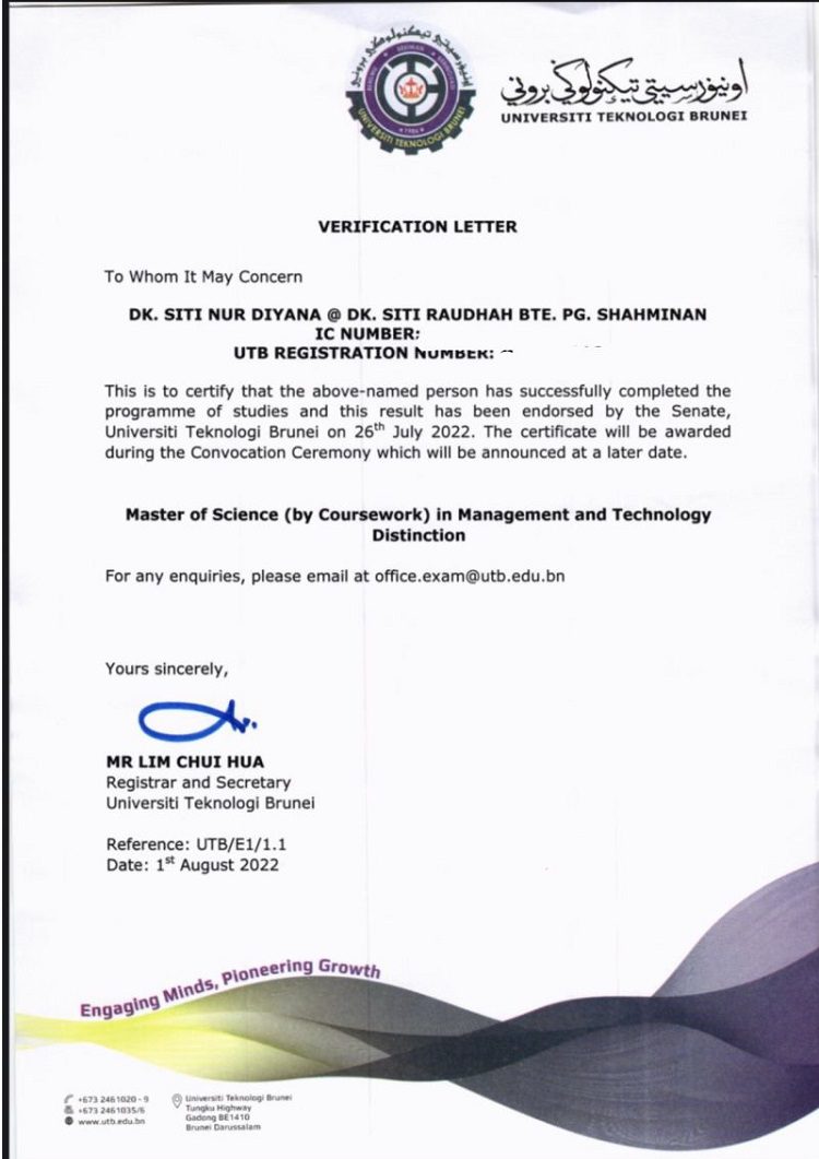 Universiti-Teknologi-Brunei buy degree from the Universiti Teknologi Brunei