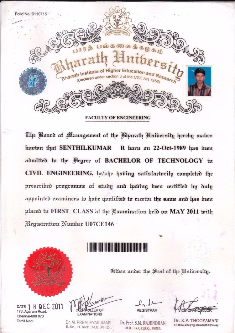 bharath-university Buy college degree from The Bharath Institute of Higher Education and Research