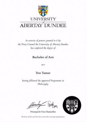Buy college degree from the Abertay University