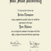 Buy  Transcript Certificate degree from The Ball State University