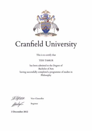Buy college degree from the Cranfield University