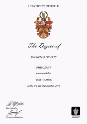 Buy college degree from the Keele University