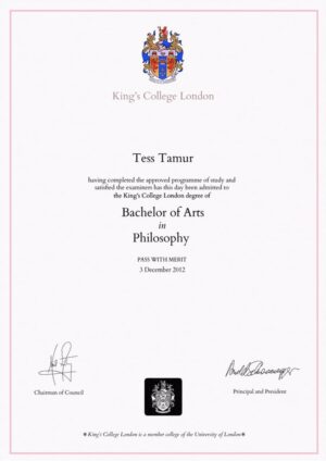 Buy college degree from the  King's College London