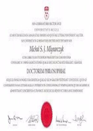 Buy college degree from the McGill University