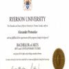 Buy Professorship Honorary Degree from the Ryerson University