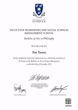 Buy college degree from The University of Liverpool