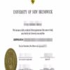 Buy Transcript Certificate from The University of New Brunswick