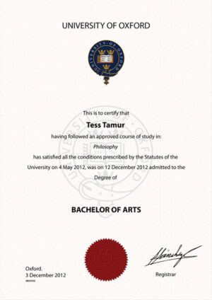 Buy college degree from The University of Oxford