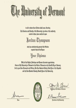 Buy college degree from The University of Vermont