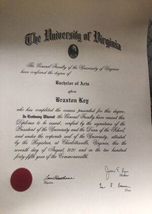 Buy college degree from The University of Virginia