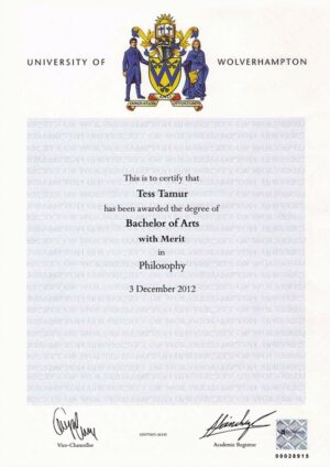 Buy college degree from The University of Wolverhampton