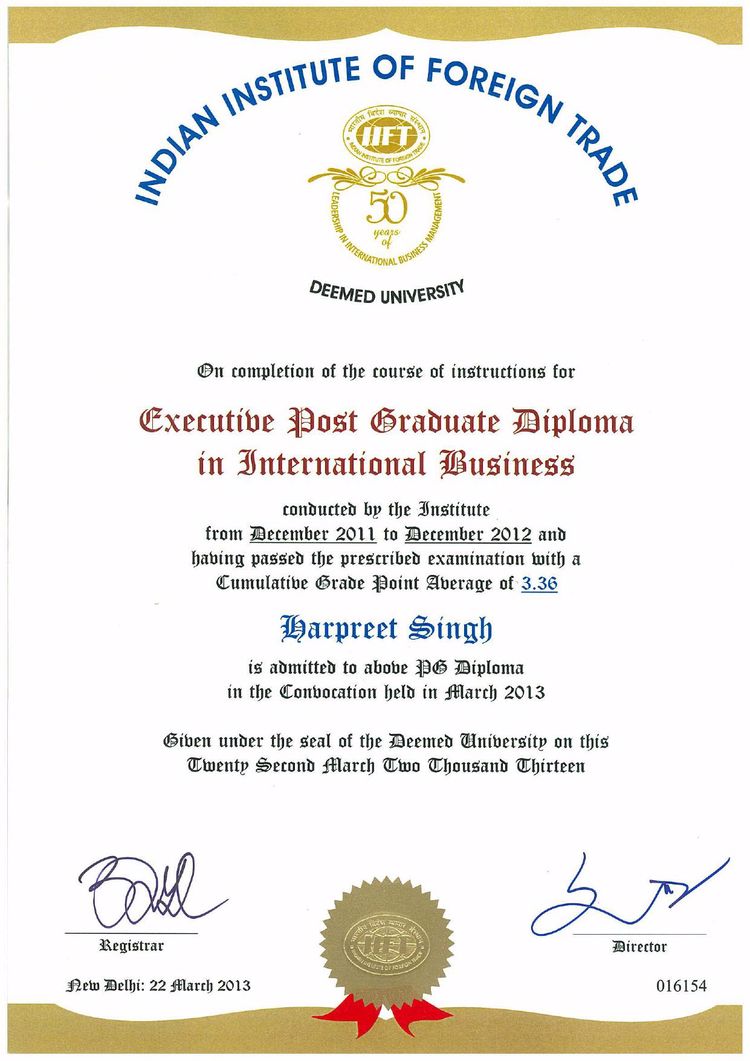 indian-inst-of-foreign-trade Buy college degree from The Indian Institute of Foreign Trade